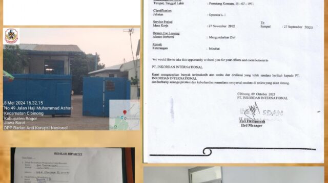 LSM BAKORNAS Somasi PT. INKORDAN INTERNASIONAL, Desak Pihak Terkait Tindak Tegas