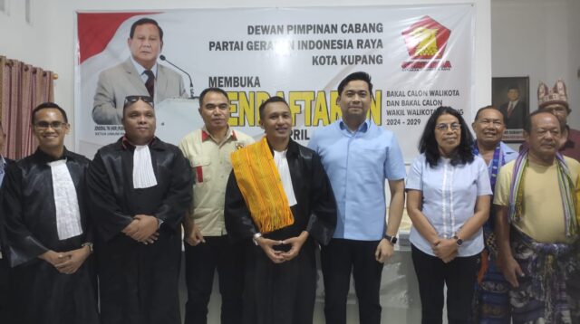 DPC Gerindra Kota Kupang Resmi Daftarkan Bildad Thonak, Sebagai Bakal Calon Wali Kota Kupang