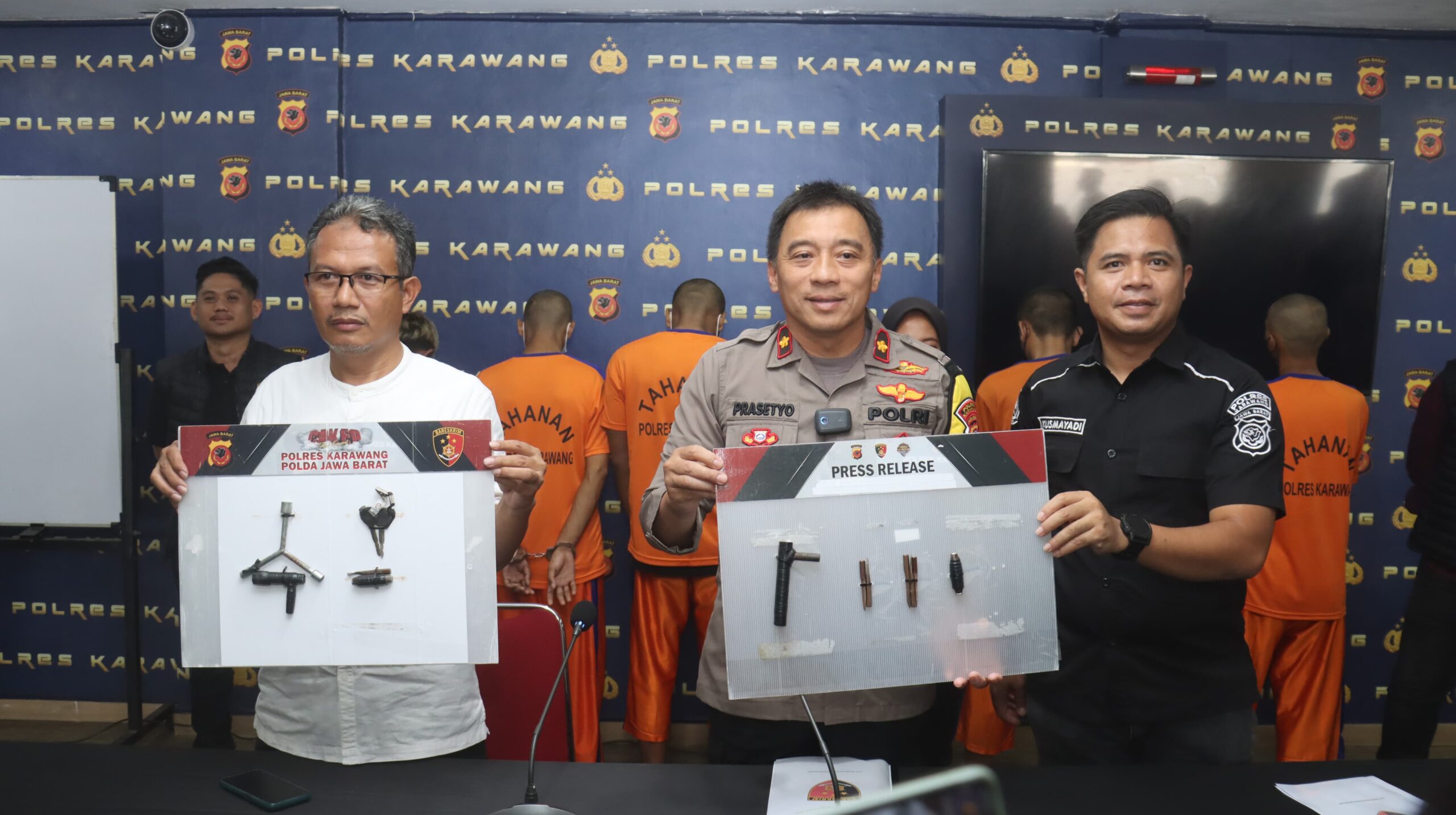 Tiga Kelompok Curanmor Berhasil di Ringkus Polres Karawang