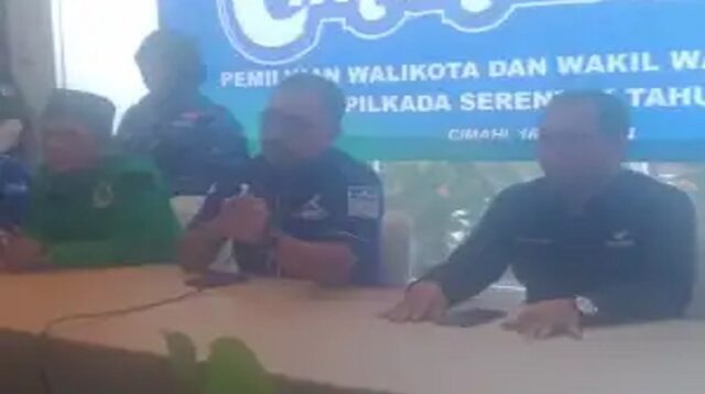 Deklarasi 3 Partai Koalisi Cimahi Bersatu Mendukung Bapak Dikdik S Nugrahawan