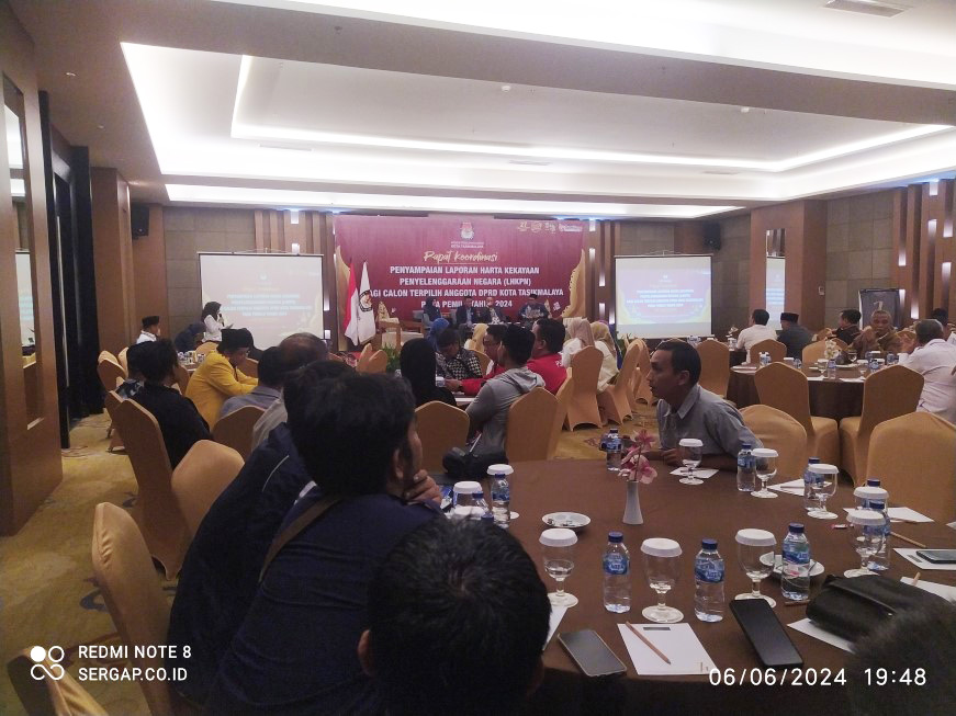 Rakor Penyampaian Laporan Harta Kekayaan Penyelenggara Negara (LHKPN) Calon Terpilih Anggota DPRD Kota Tasikmalaya Pada Pemilu Tahun 2024