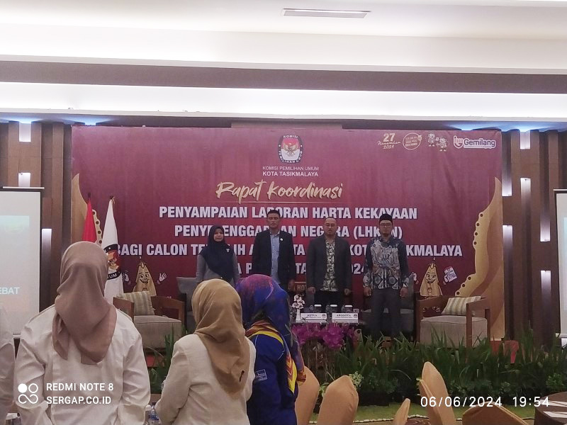 Rakor Penyampaian Laporan Harta Kekayaan Penyelenggara Negara (LHKPN) Calon Terpilih Anggota DPRD Kota Tasikmalaya Pada Pemilu Tahun 2024