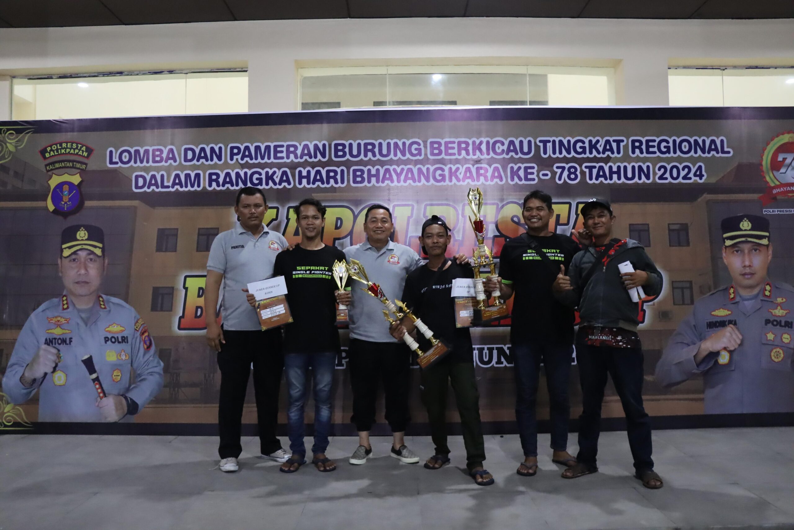 Piala Kapolres CUP Pemenang Lomba Burung Berkicau di Serahkan Oleh Kapolresta Balikpapan