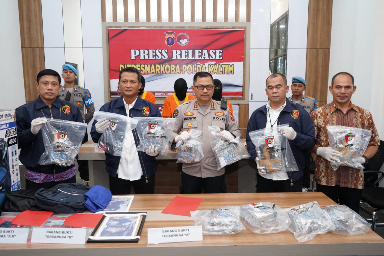 Polda Kaltim Ungkap 10,4 Kilogram Sabu di Kukar