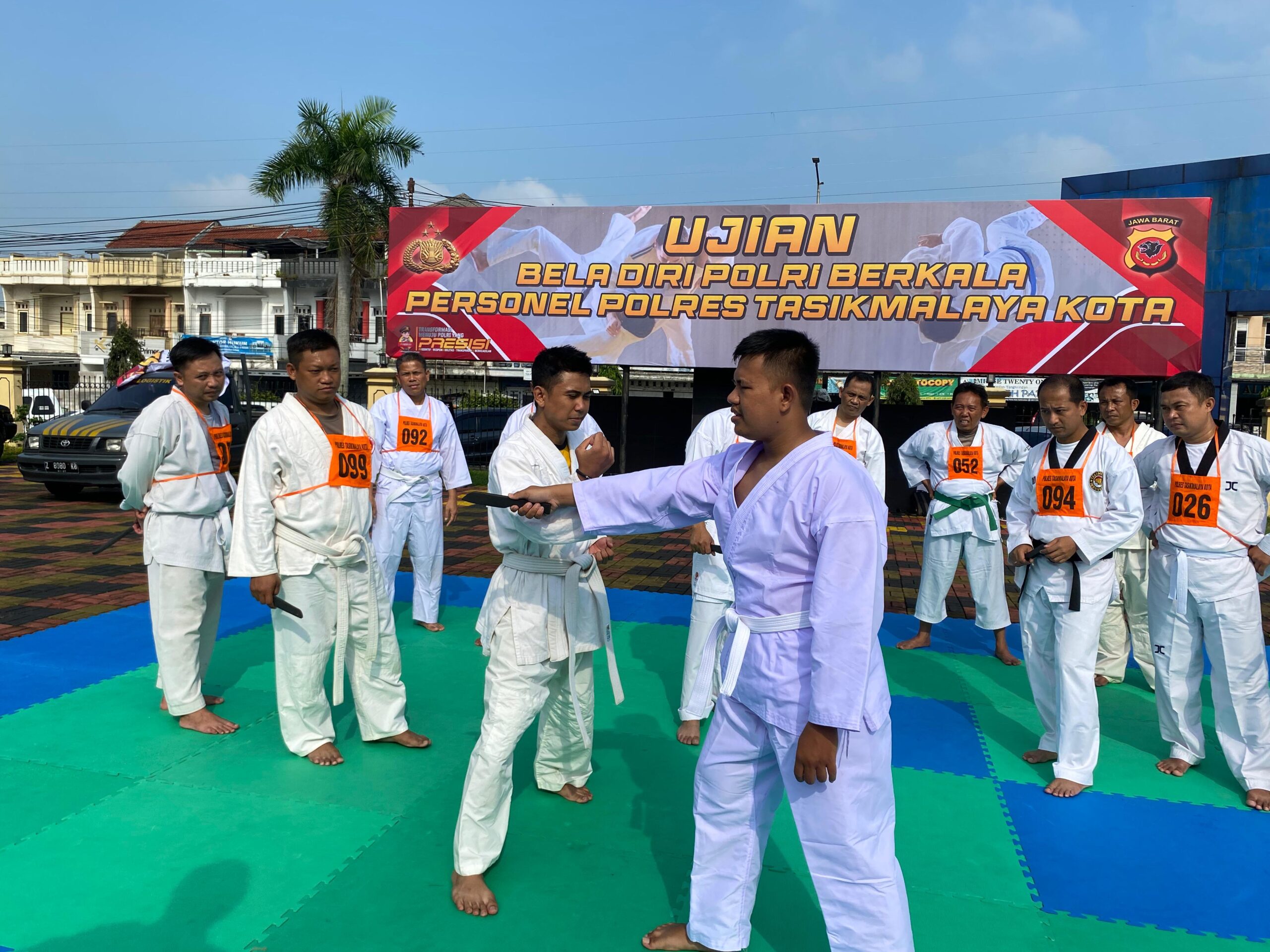 Personel Polres Tasik Kota Gelar Ujian Beladiri Berkala