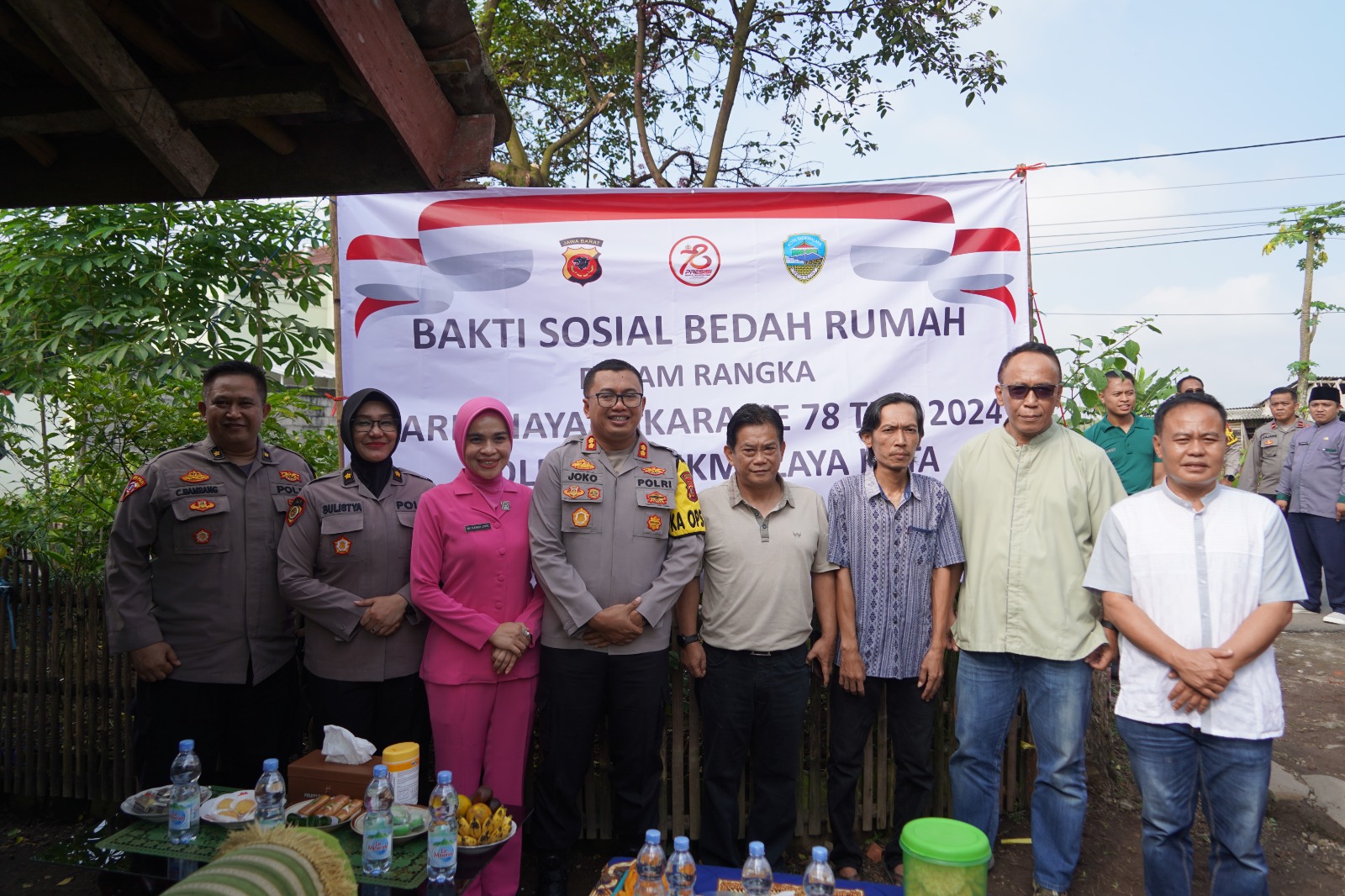 Jelang Hari Bhayangkara ke 78, Polres Tasik Kota Gelar Bedah Rumah Warga Tidak Layak Huni