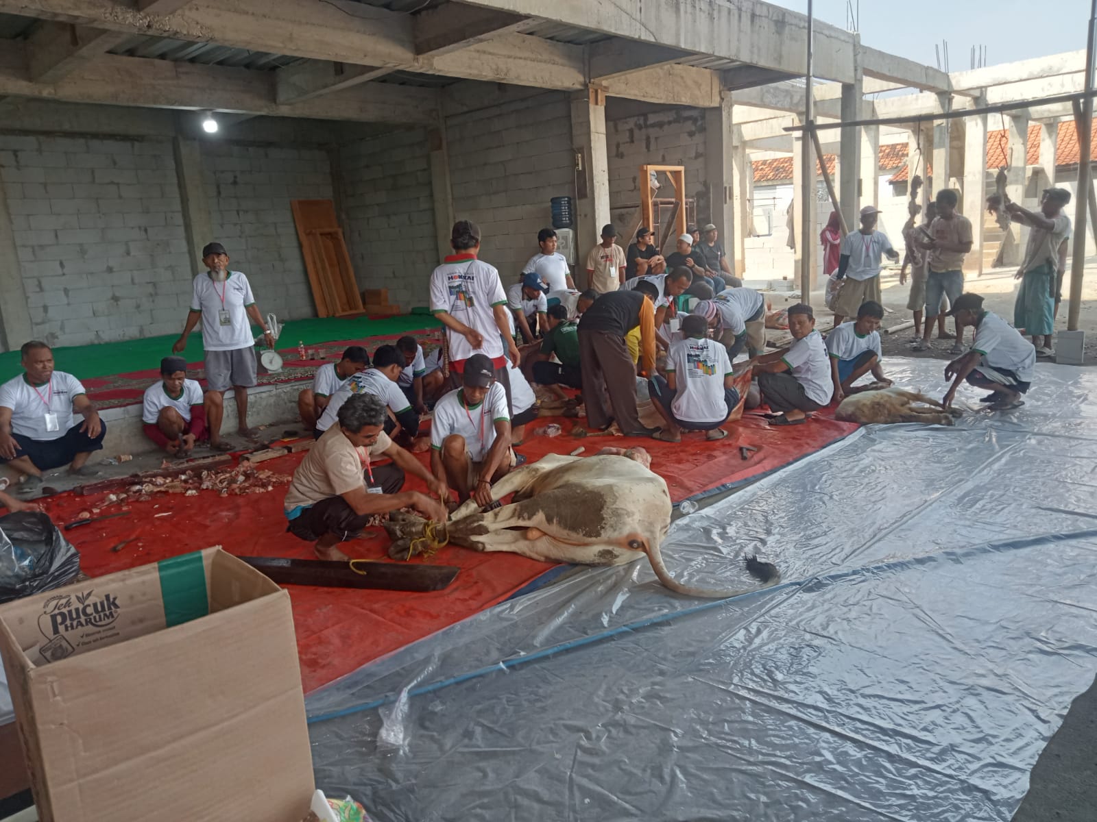 Panitia Hewan Qurban Mesjid Jamie Al-Hidayah Karawang Siap Salurkan 600 Kantong Daging Kurban