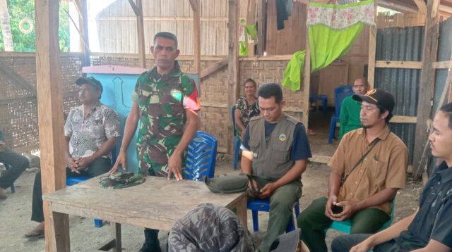 Babinsa Koramil 04/Tabundung Hadiri Rapat Pencegahan Penebangan Liar Di Taman Nasional