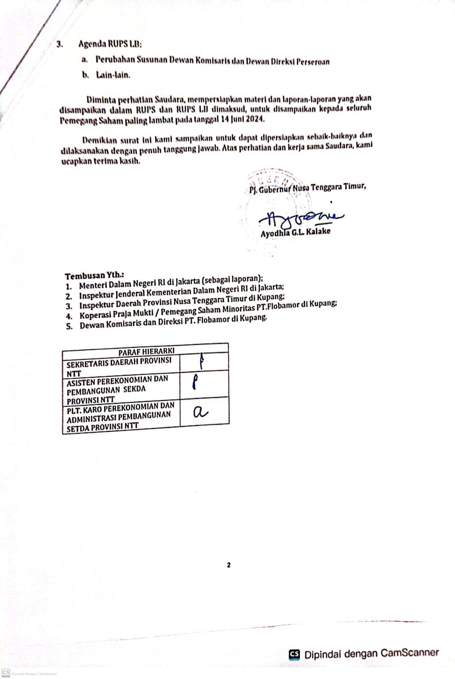 Samuel Haning Tegaskan Pergantian Harus sesuai Aturan