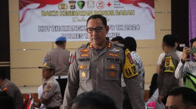Meriahkan Hari Bhayangkara ke 78, Polres Tanggamus Gelar Donor Darah