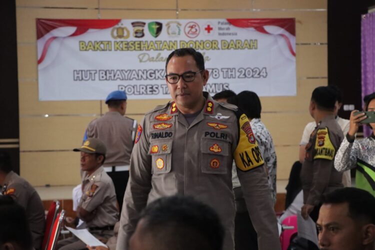 Meriahkan Hari Bhayangkara ke 78, Polres Tanggamus Gelar Donor Darah