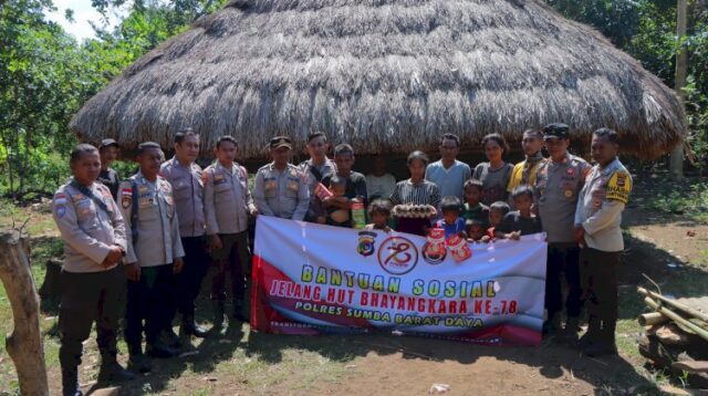 Peduli Stunting, Polres SBD Gencarkan Bantuan Kemanusiaan Jelang HUT Bhayangkara Ke-78