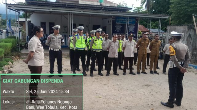 Giat OPS Gabungan Pemeriksaan Kendaraan Bersama DISPENDA UPTD Kab. SBD dan Dishub Diwilkum Polres SBD