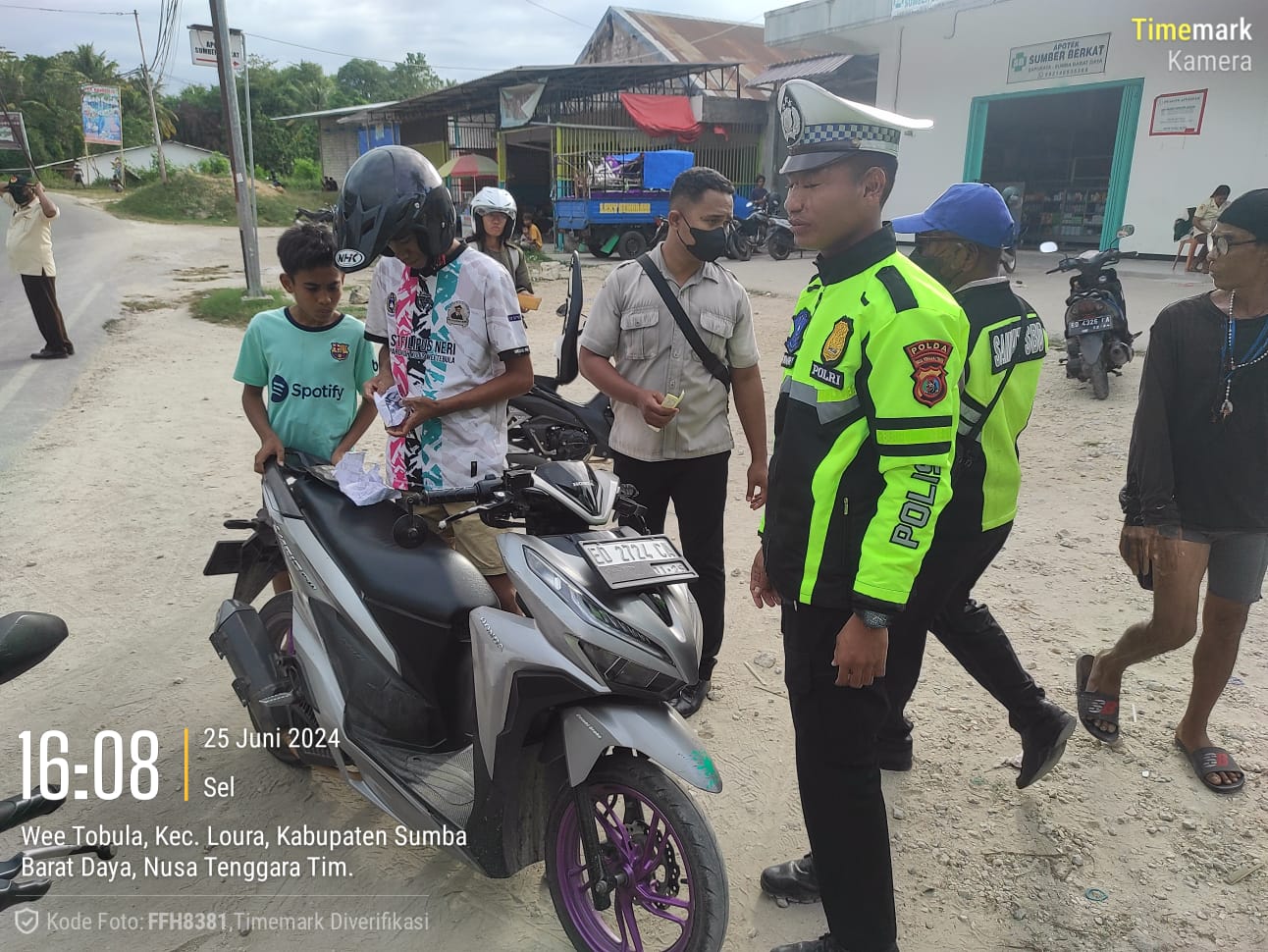 Giat OPS Gabungan Pemeriksaan Kendaraan Bersama DISPENDA UPTD Kab. SBD dan Dishub Diwilkum Polres SBD