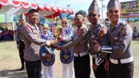 Semarak HUT Bhayangkara Ke-78, Sat Lantas Polres Bima Raih Juara 1 Lomba Senam Kreasi