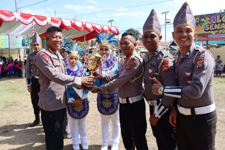 Semarak HUT Bhayangkara Ke-78, Sat Lantas Polres Bima Raih Juara 1 Lomba Senam Kreasi