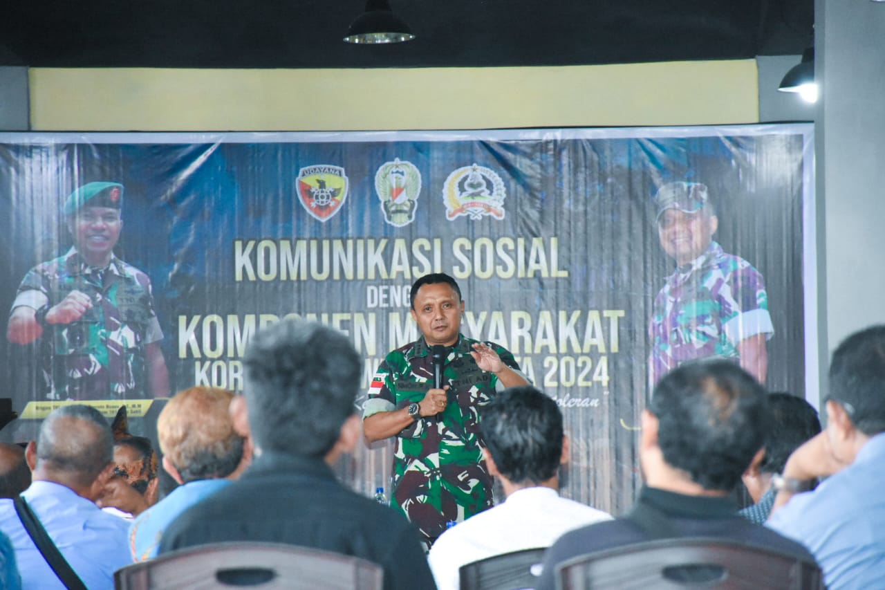 Korem 161/Wira Sakti Gelar Komsos Bersama Komponen Masyarakat Tahun 2024