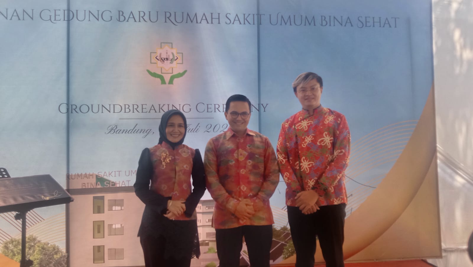 Wabub Bandung Menghadiri Ground Breaking Rumah Sakit Umum Bina Sehat