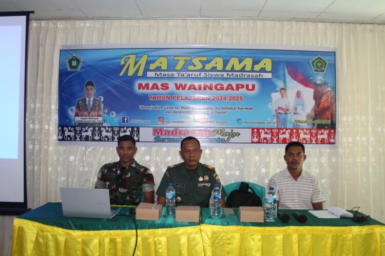Pasiter Kodim 1601/ST Berikan Pembekalan LDK Kepada Puluhan Siswa Matsama MAN Waingapu
