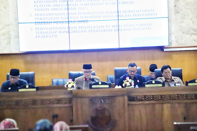 Sidang Paripurna DPRD Kota Cimahi Bahas Kebijakan Umum APBD dan Prioritas Serta Plafon Anggaran Sementara Murni dan Pencabutan Perda Tentang Pembentukan Produk Hukum Daerah