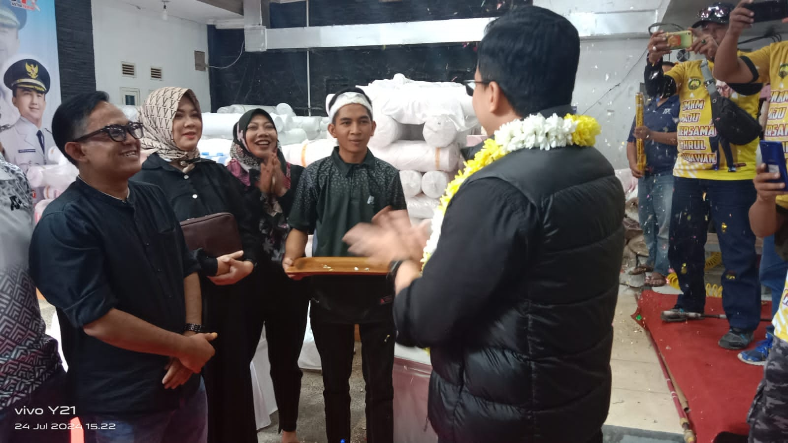 Wakil Bupati Bandung H. Sahrul Gunawan SE.,M.Ag, Kunjungi Astha Printing Grup Perusahaan Kerudung Dan Kaos