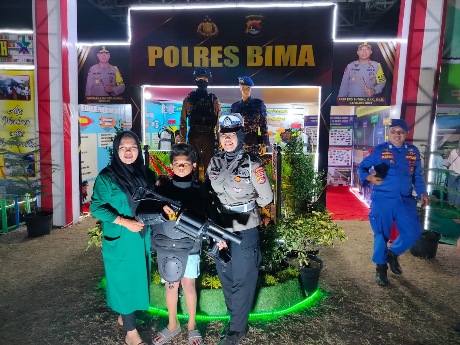 Meriahkan HUT Bima Ke- 384 Polres Bima Buka Stand Pameran Pembangunan