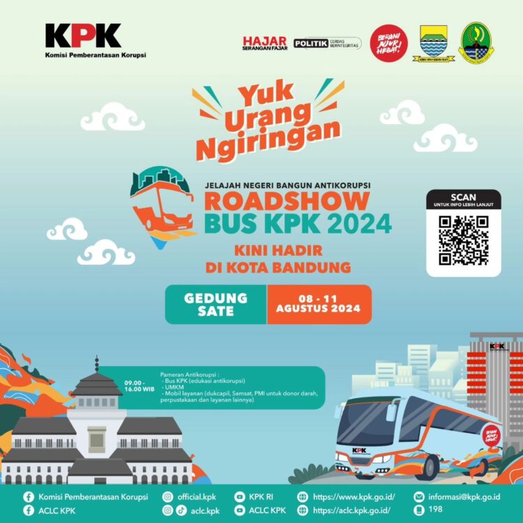Roadshow Bus KPK Hadir di Gedung Sate 8-11 Agustus 2024