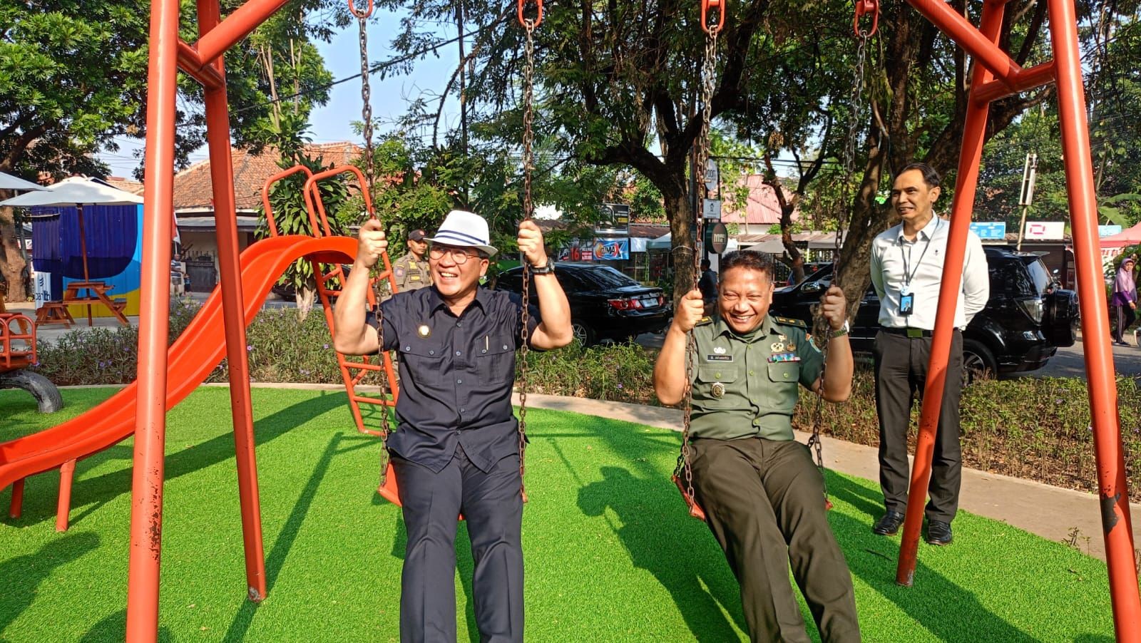 Pj. Wali Kota Cimahi Resmikan Taman Adiraga Dan Taman Segitiga Sriwijaya