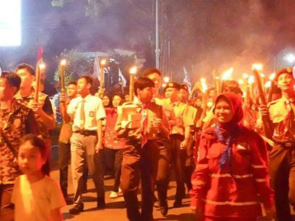 Malam Ini Pemkab Karawang Laksanakan Upacara Taptu dan Pawai Obor Dalam Rangka Menyambut Kemerdekaan RI Ke 79
