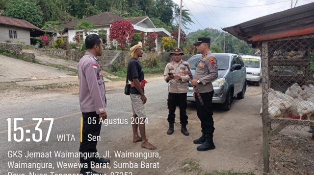 Polsek Wewewa Barat Melaksanakan Kegiatan Razia Miras dan Sajam
