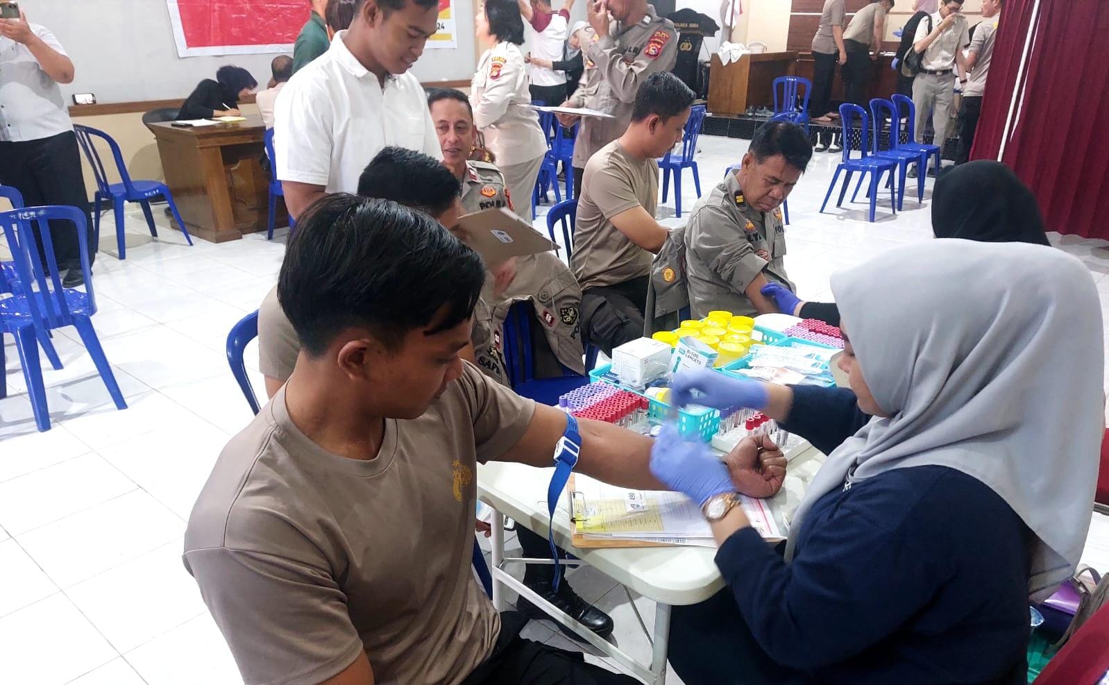 Bid Dokes Polda NTB Gelar Pemeriksaan Kesehatan/Rikkes Berkala di Polres Bima T.A. 2024
