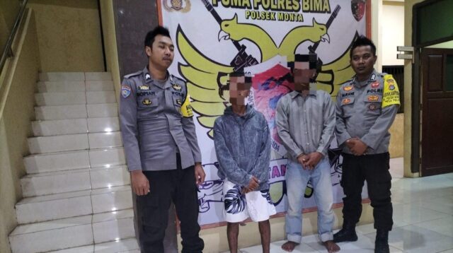 Sempat Buron 1 Bulan, Dua Pelaku Curanmor ini Berhasil Diamankan Polsek Monta
