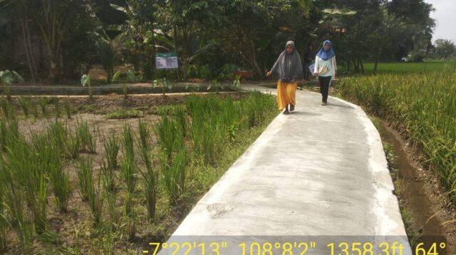Pemdes Sukarame Optimal Realisasikan Anggaran Dana Desa Tahap II Untuk Pembangunan TPT Dan Rabat Beton