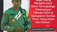 Kapolres Sumba Timur AKBP E. Jacky : Jaga Kedamaian Dan Keamanan Jelang Pilkada 2024