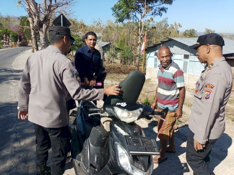 Bawa Senjata Tajam Saat Bepergian, Pengendara yang Melintas di Jalur Perbatasan Terjaring Razia Operasi Pekat Polres Belu,