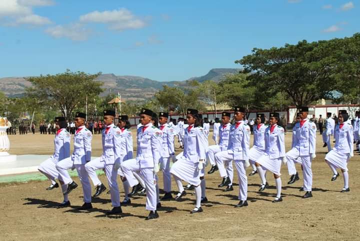 Personel Kodim 1601/ST Ikut Serta Dalam Gladi Kotor Upacara Bendera HUT Kemerdekaan RI ke-79