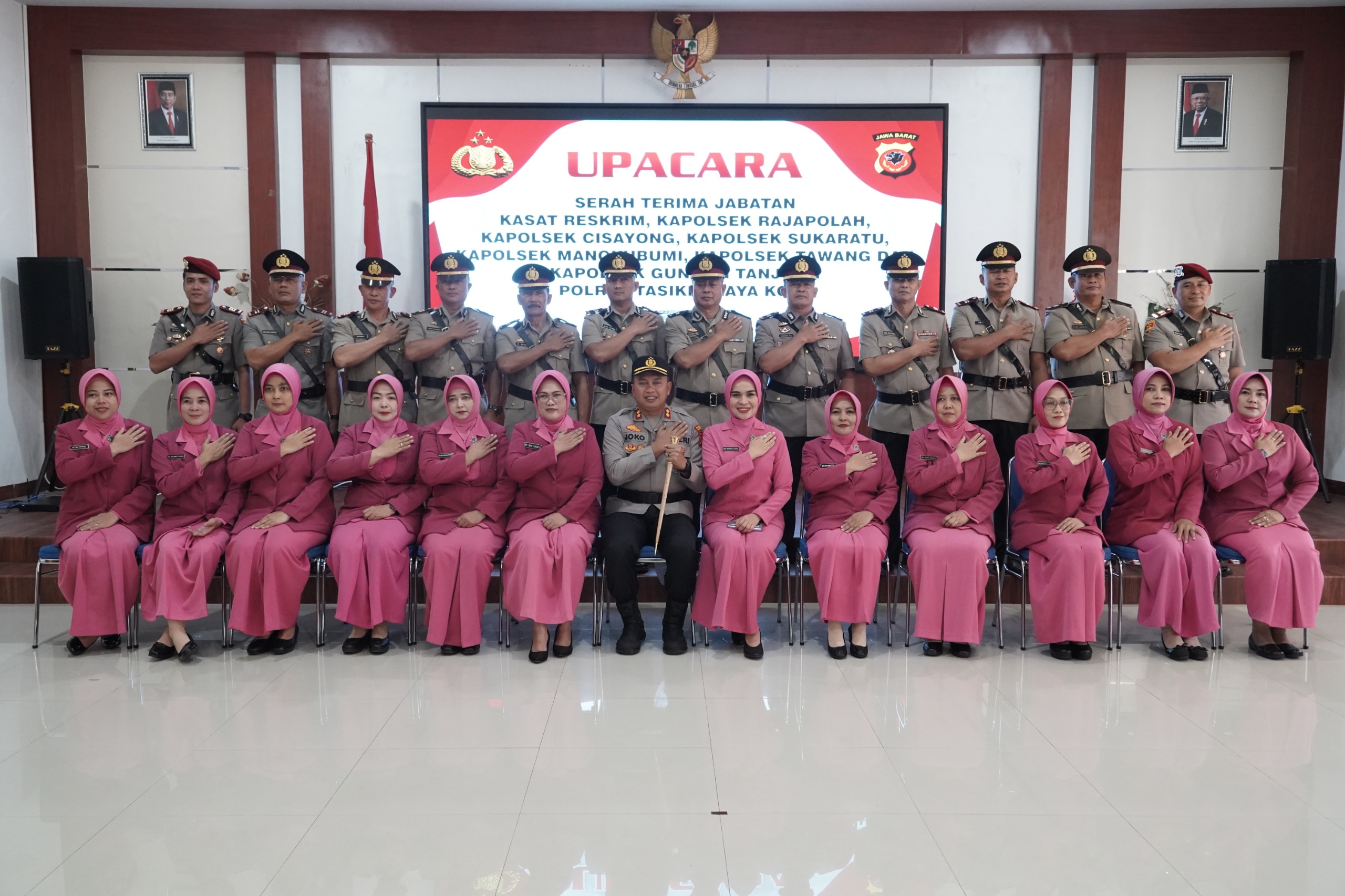 Kapolres Tasik Kota Pimpin Serah Terima Jabatan Kasat Reskrim dan Kapolsek Jajaran