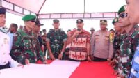 Dandim 1601/ST Hadiri Dan Mengikuti Pengarakan Bendera Merah Putih Sepanjang 340 Meter