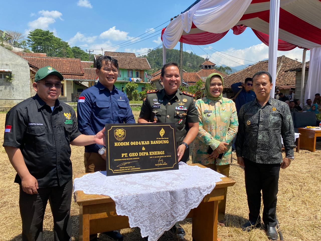 Kolaborasi PT Geo Dipa Energi (Persero) bersama Kodim 0624 Kabupaten Bandung dalam Pembangunan Fasilitas Air Bersih