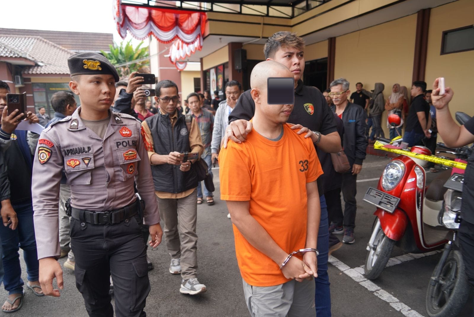 Press Release Polres Tasikmalaya Kota, Ungkap Kasus Tindak Pidana Pencurian Belasan Sepeda Motor