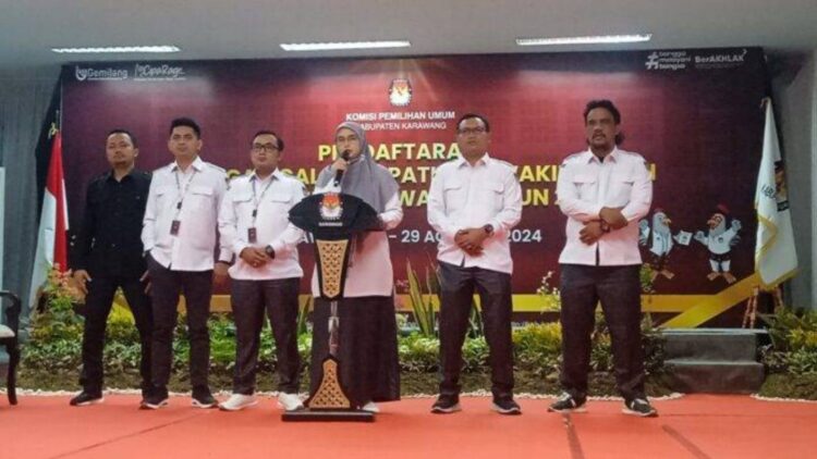 Konfrensi Pres KPUD Karawang Nyatakan Pendaftar Paslon Bupati Dan Wakil Bupati Hanya Diikuti Dua