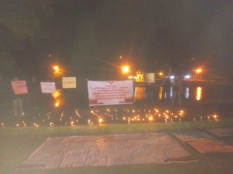 Seribu Lilin, Lambang Kedukaan Menghantui Pesta Demokrasi Di Kabupaten Bintan