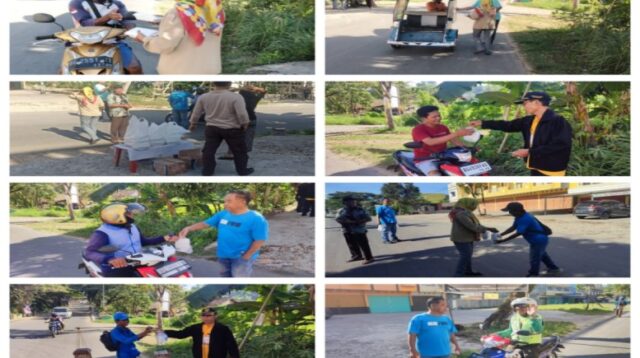 Posko BERTAJI Sahabat Teddy Marjito (STM) Bagikan Nasi Uduk Gratis Kepada warga yang Melintas