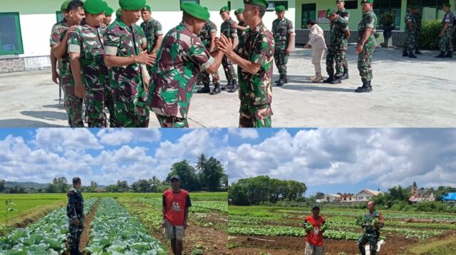 Babinsa Sambangi Petani Sayur Di Wilayah Desa Binaan