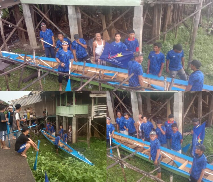 Partai Prima Jalin Silaturahmi dan Perkenalkan Diri di Lomba Perahu Bidar Kecamatan Pedamaran