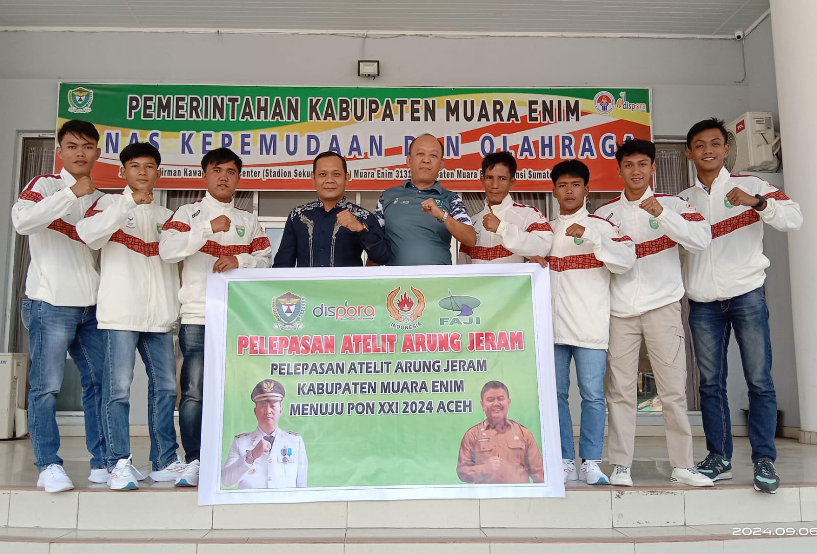 Atlet Putra Arung Jeram Muara Enim Resmi Diberangkatkan Menuju PON XXI di Aceh