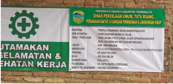 Diduga Pekerjaan Ruas Jalan Eyang Jalari Di Kampung Manggungsari Tidak Sesuai Spesifikasi dan Asal Jadi