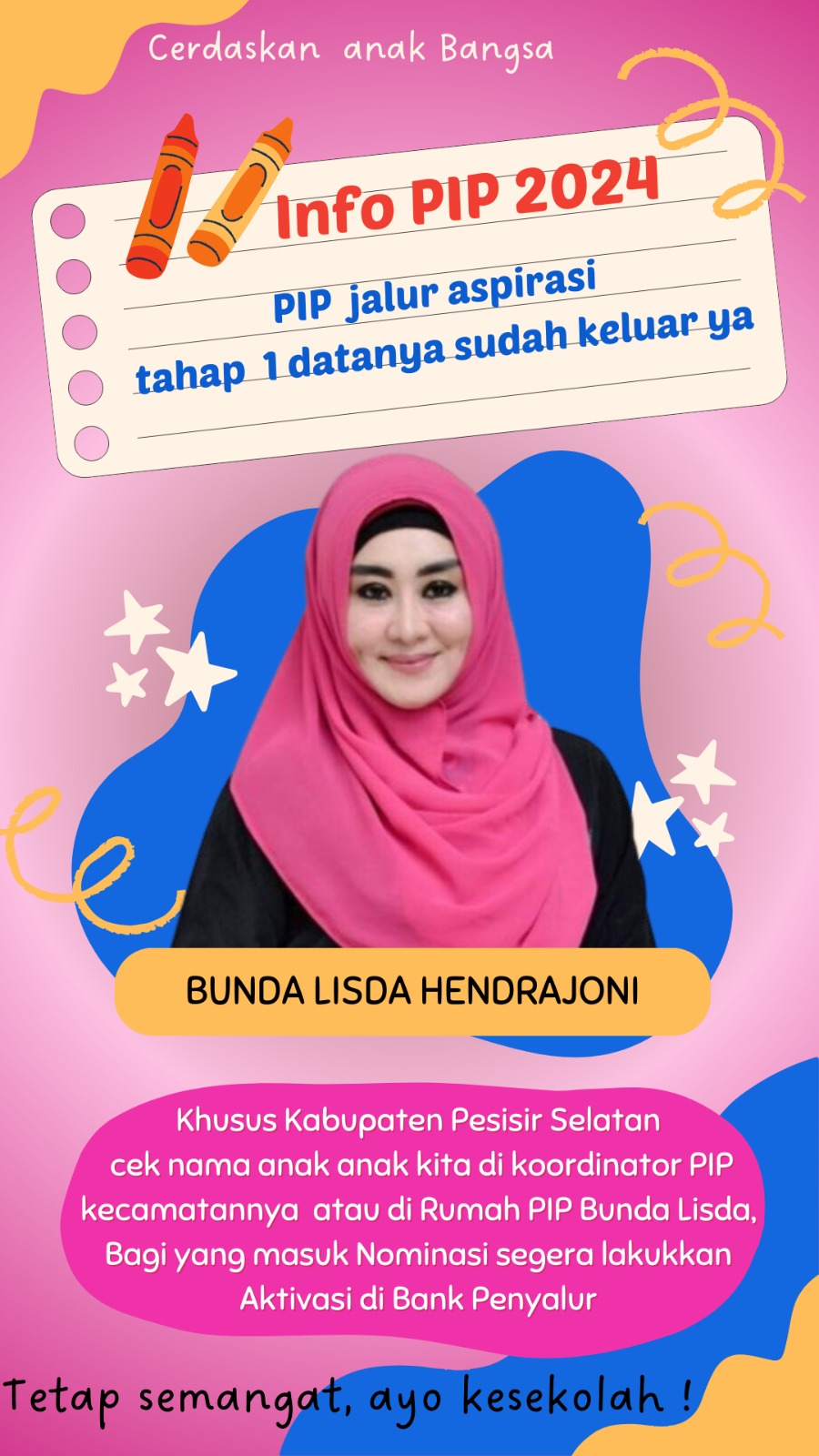 PIP Tahap I Jalur Aspirasi Anggota DPR RI Lisda Hendrajoni Sudah Dicairkan