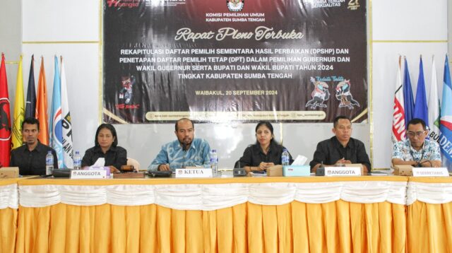 KPU Sumba Tengah Tetapkan 57.952 DPT PILKADA 2024