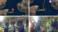 KM Asia Glory 6 Dari Timor Leste Tabrak Benteng Asakota, Sat Polairud Polres Bima Bantu Evakuasi